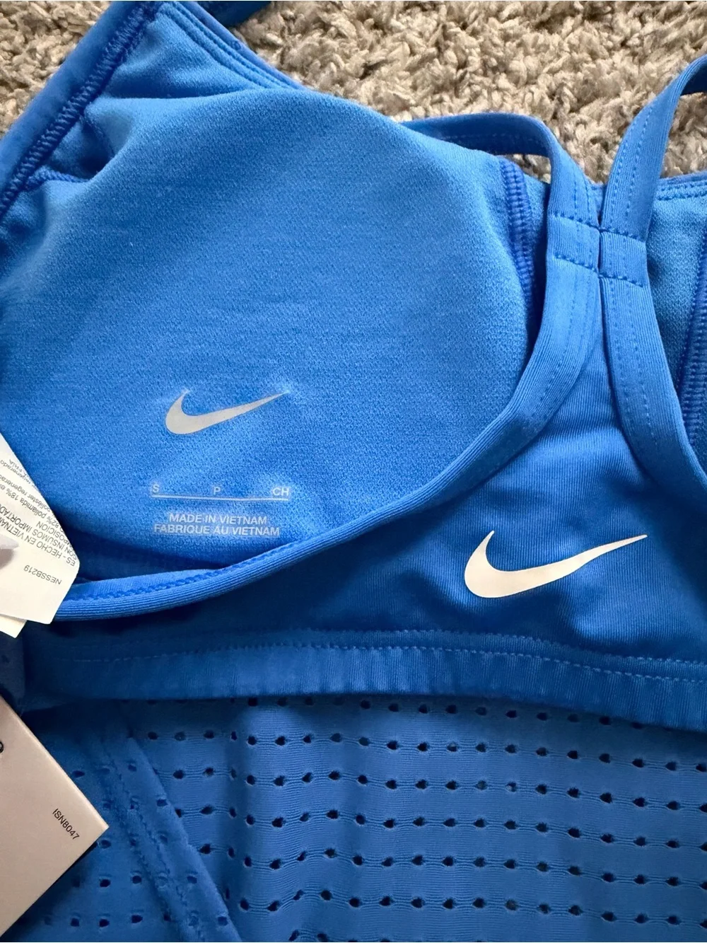 Nike Performance Perforated Blue Top